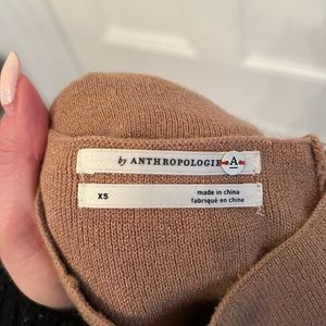 Anthropologie Camel Sweater Dress